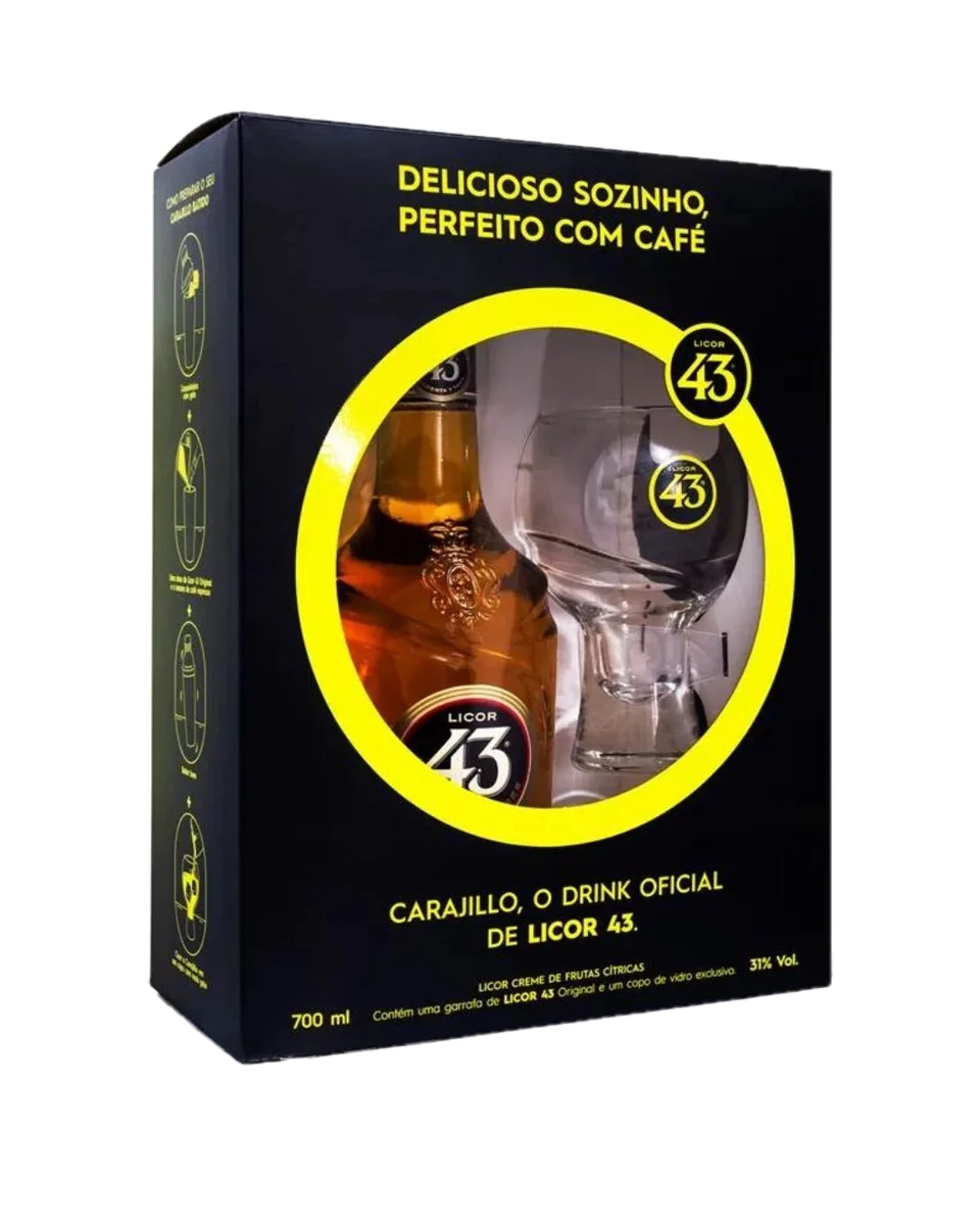 Kit Licor 43 700ml + Copo Drink Carajillo